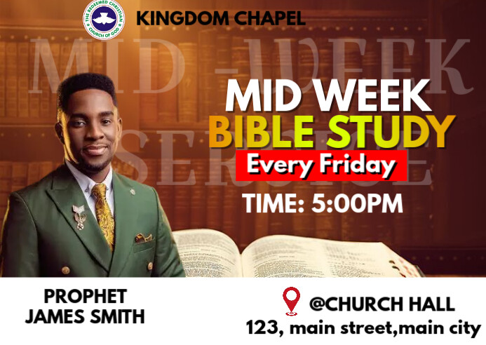 Mid Week Study Plantilla de mid week bible study | PosterMyWall