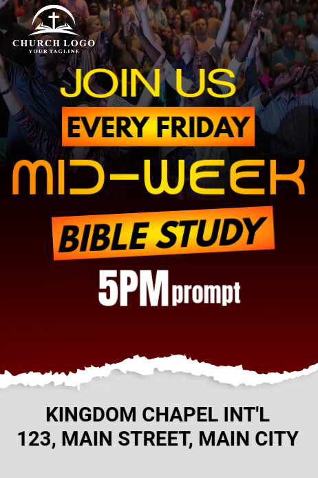 MID WEEK BIBLE STUDY Template | PosterMyWall