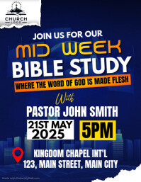 Mid Week Study mid week bible study Template | PosterMyWall
