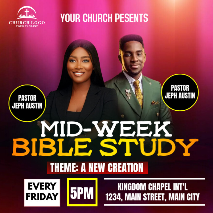 Copy of mid week bible study | PosterMyWall