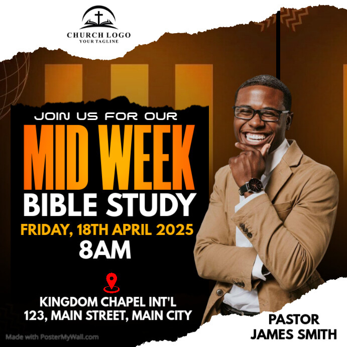 Mid Week Study mid week bible study Template | PosterMyWall