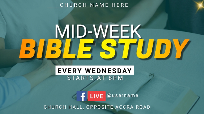 mid week bible study Template | PosterMyWall