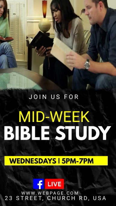 Mid Week Study mid week bible study Template | PosterMyWall