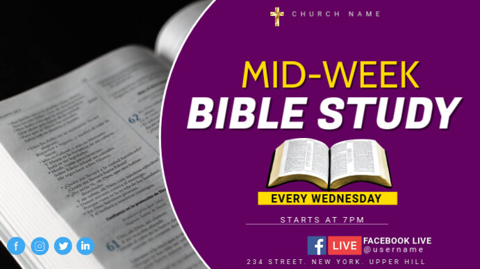 mid week bible study Template | PosterMyWall