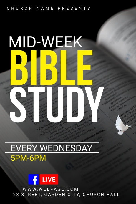 Copy of mid week bible study Template | PosterMyWall