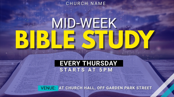 Mid Week Study mid-week bible study Template | PosterMyWall