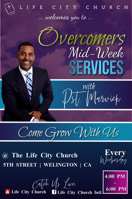 Mid Week Church Service Template | PosterMyWall