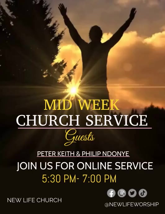 mid-week church service Template | PosterMyWall