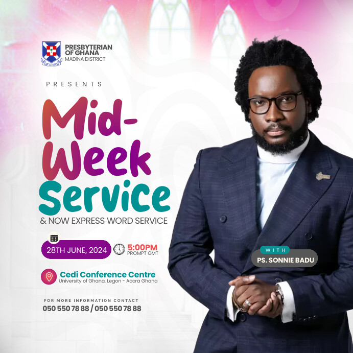 Mid-week Church Service | PosterMyWall