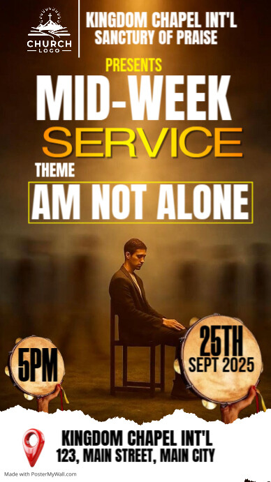 Copy of mid week church service flyer | PosterMyWall