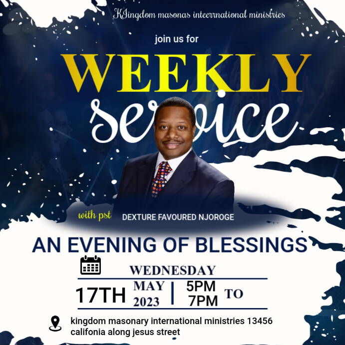 MID WEEK CHURCH SERVICE TEMPLATE | PosterMyWall