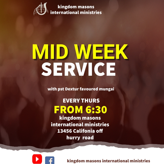 Copy of MID WEEK CHURCH SERVICE TEMPLATE | PosterMyWall