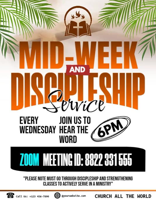 Mid-week Discipleship Service Template | PosterMyWall