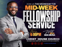 Black Church Service Flyer Template