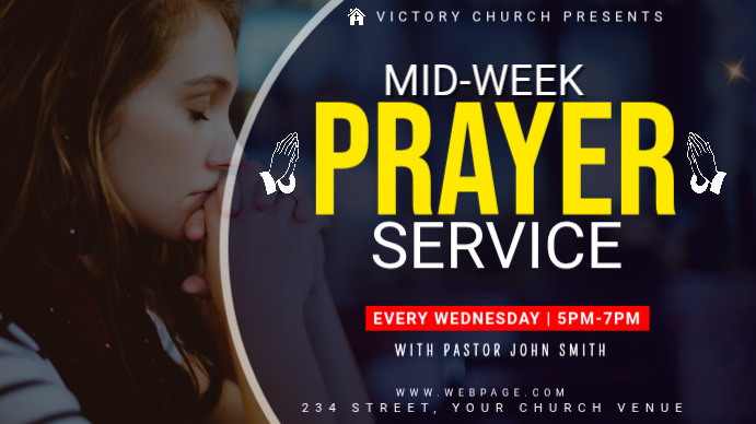 Mid-week Prayer Service Template | PosterMyWall