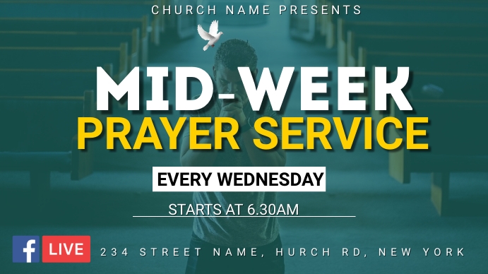 mid week prayer service Template | PosterMyWall
