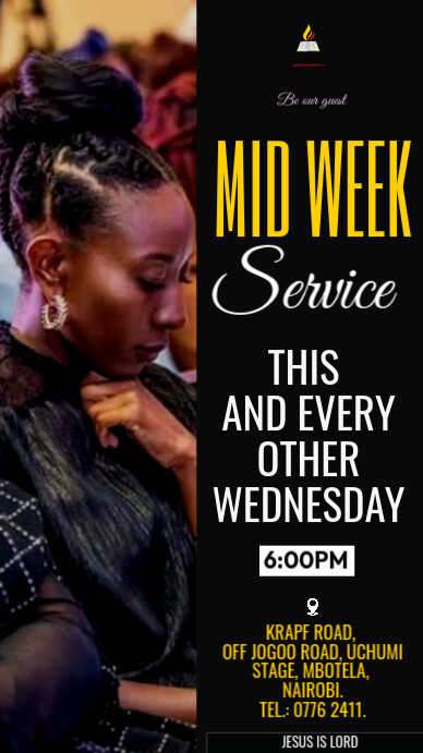 mid week service template | PosterMyWall