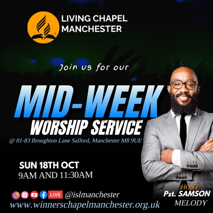 MID-WEEK SERVICE Template | PosterMyWall