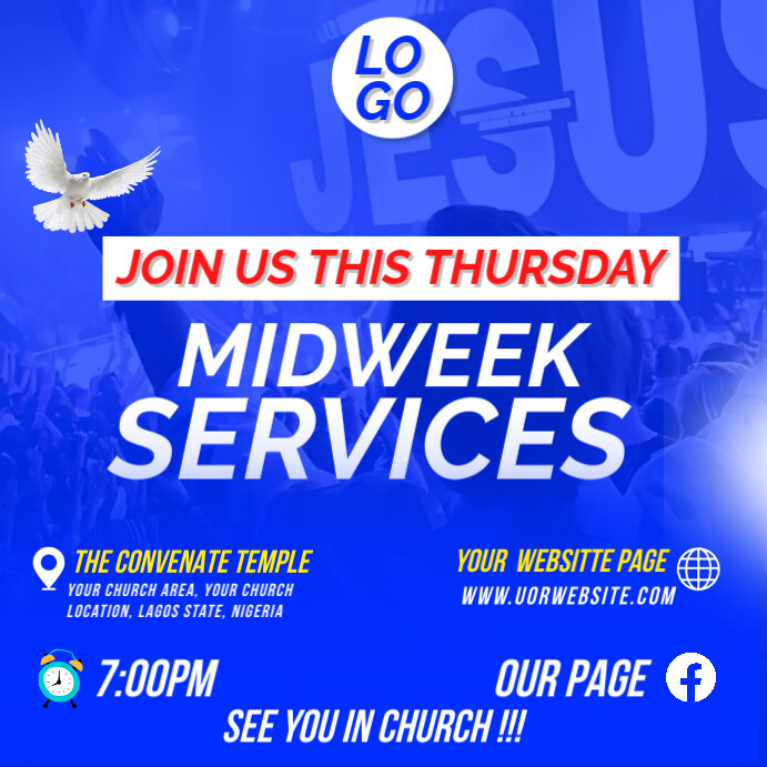 Copy of Mid-week Service | PosterMyWall