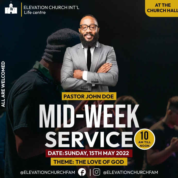 Mid week service Template | PosterMyWall