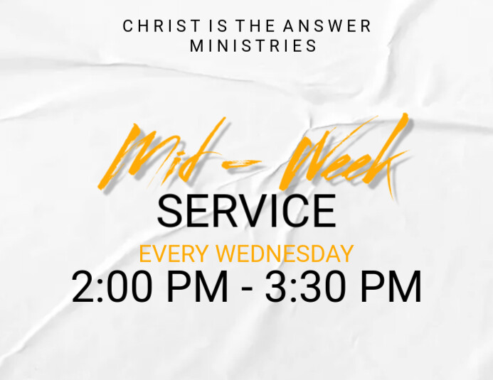 Mid week service Flyer (US Letter) template