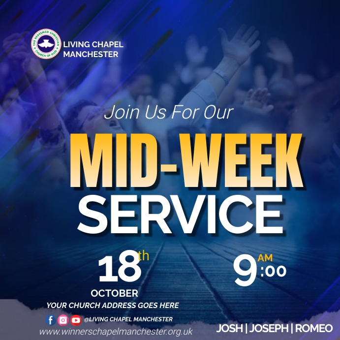 Copy of MID-WEEK SERVICE | PosterMyWall