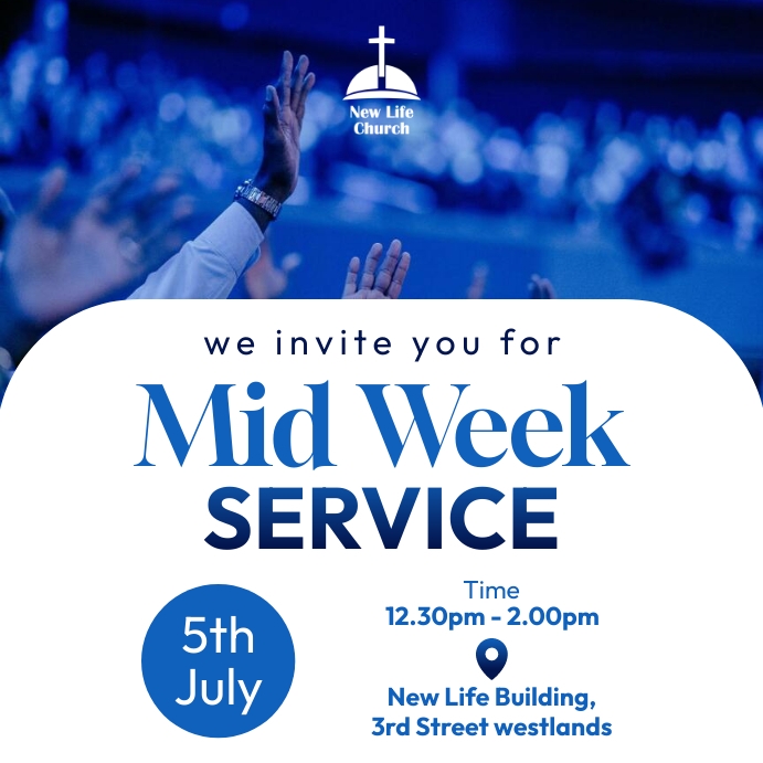 mid week service Template | PosterMyWall