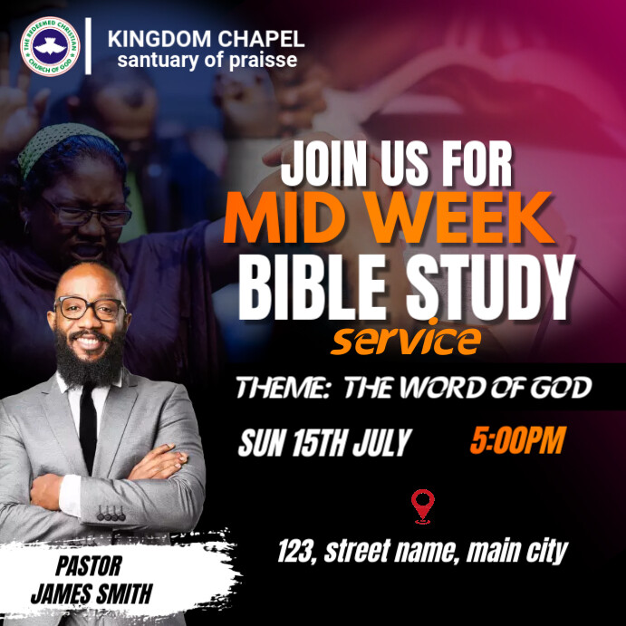 Copy of mid week service | PosterMyWall