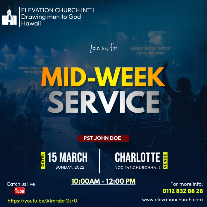 Copy of Mid week service | PosterMyWall