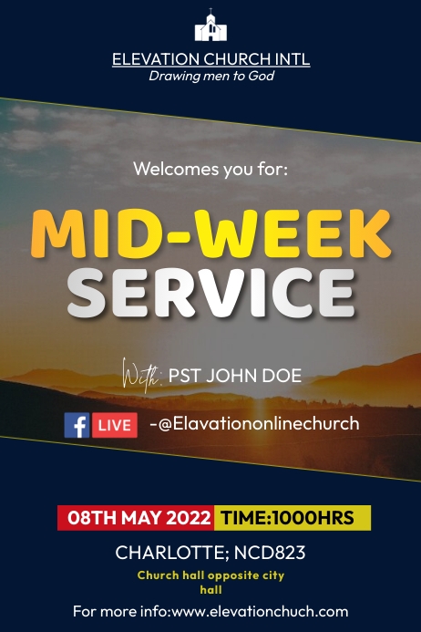 Mid week service Template | PosterMyWall