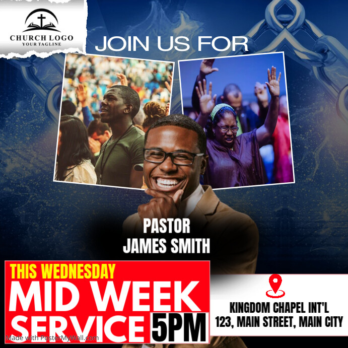 Copy of mid week service | PosterMyWall