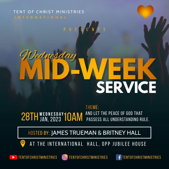 Mid week service Template | PosterMyWall