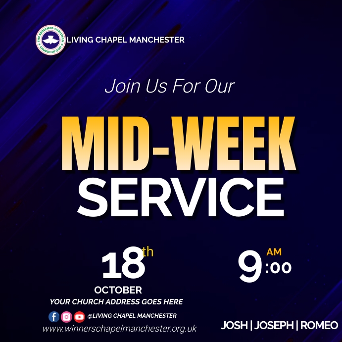 Copy of MID-WEEK SERVICE | PosterMyWall