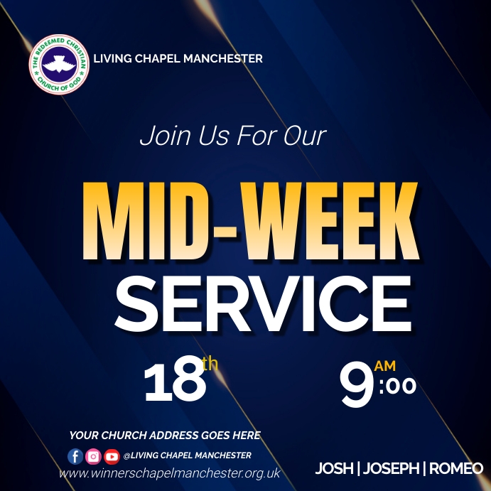 MID-WEEK SERVICE Template | PosterMyWall