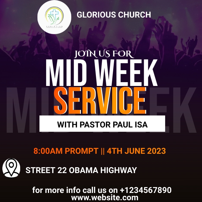 Mid Week Post Mid week service Template | PosterMyWall