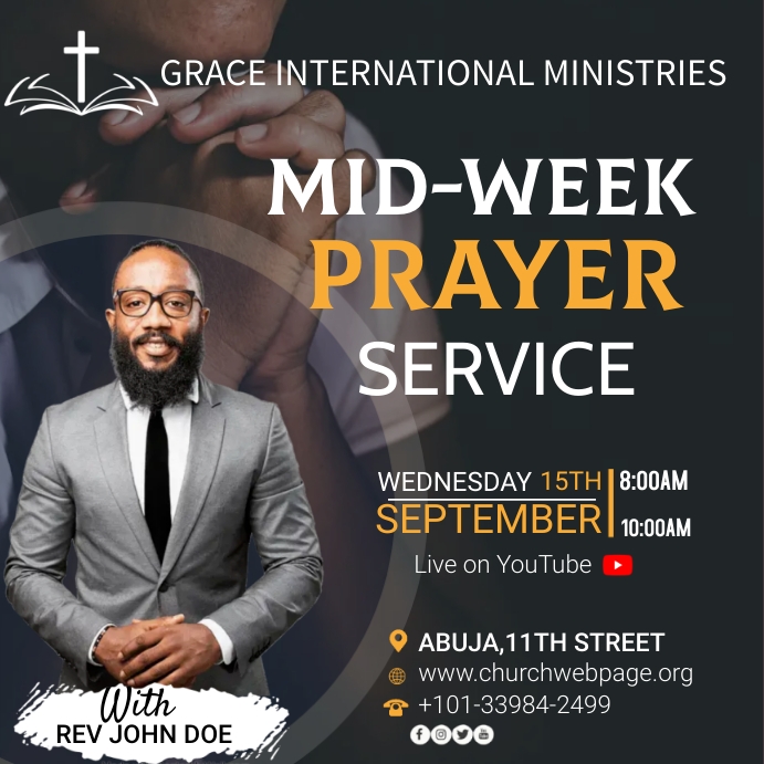 Mid-week Service Template | PosterMyWall