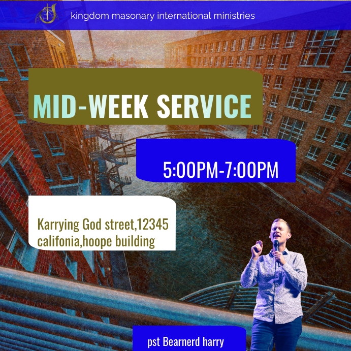 MID WEEK SERVICE Template | PosterMyWall