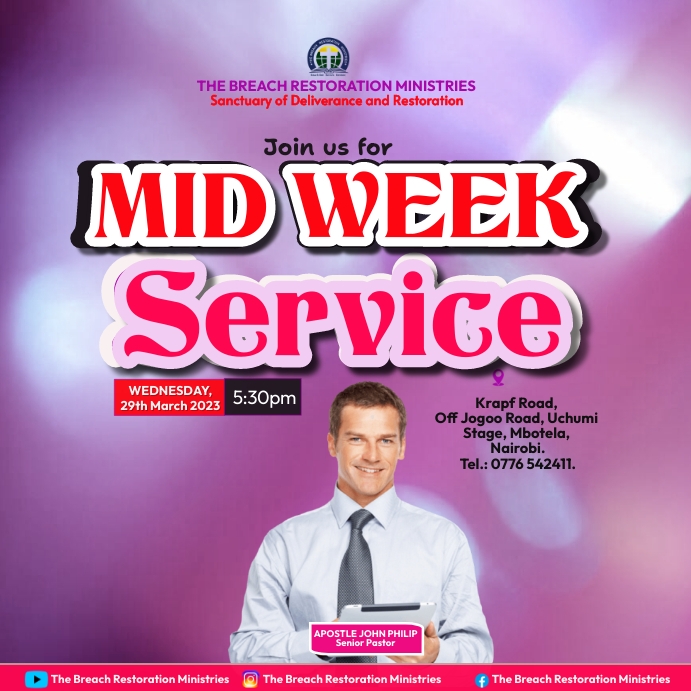Mid Week Service Template | PosterMyWall