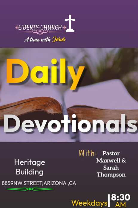 Daily devotional Template | PosterMyWall