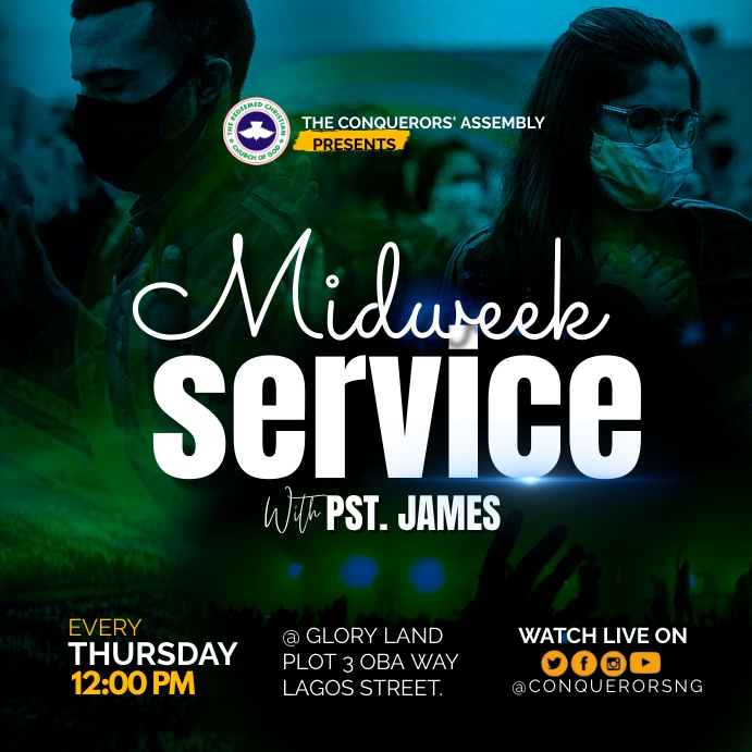 MID-WEEK SERVICE Template | PosterMyWall