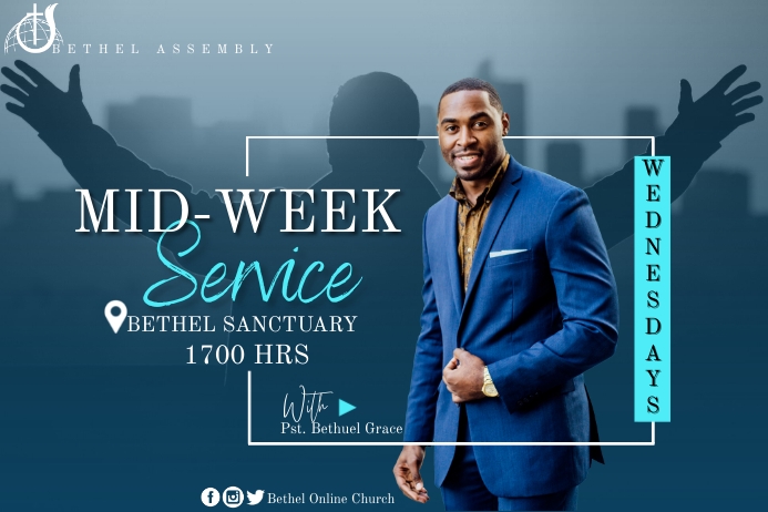 mid-week service Template | PosterMyWall