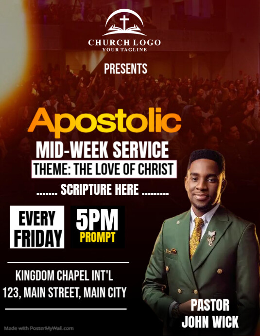 Copy of mid week service | PosterMyWall