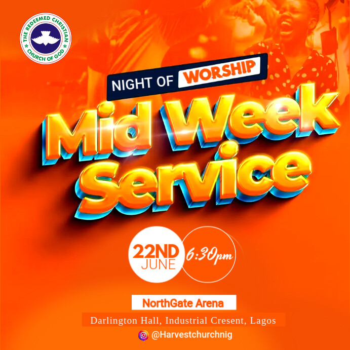 Mid Week Mid week service flyer Template | PosterMyWall