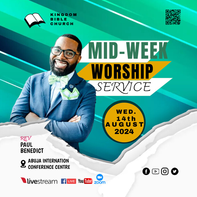 mid week service flyer design Template | PosterMyWall