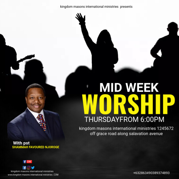 mid week service flyer poster template | PosterMyWall