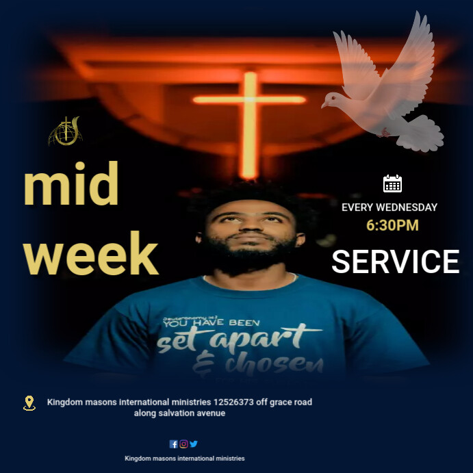 mid week service flyer poster template | PosterMyWall