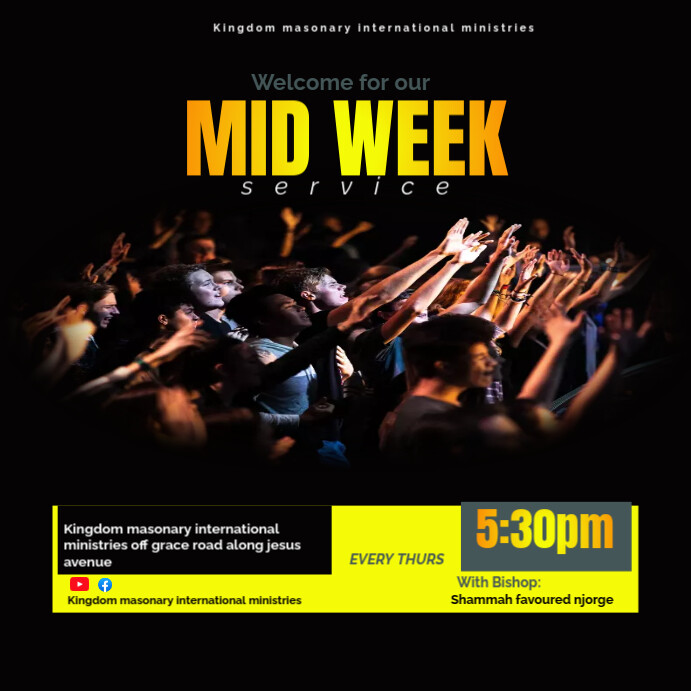 Modèle mid week service flyer poster template | PosterMyWall