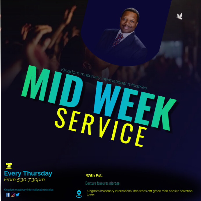 mid week service flyer poster template | PosterMyWall