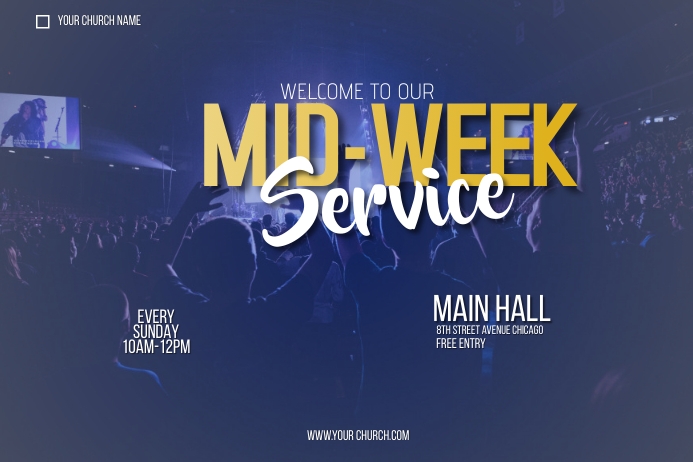 mid week service flyer template | PosterMyWall