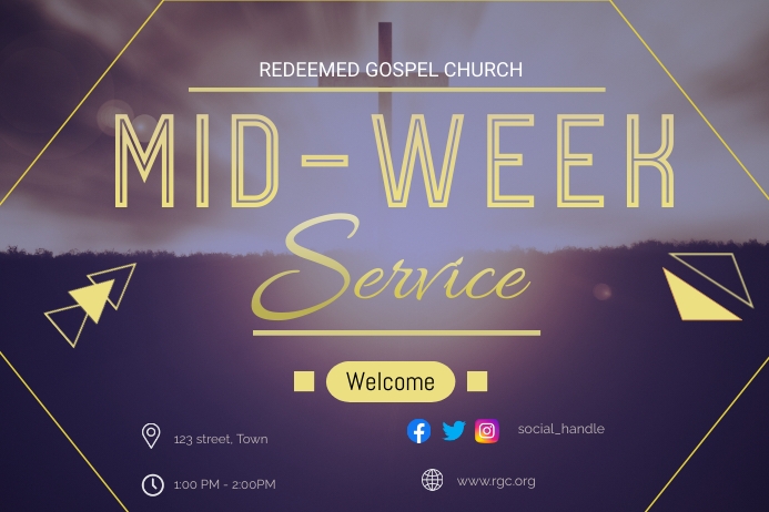 Copy of Mid week service poster | PosterMyWall